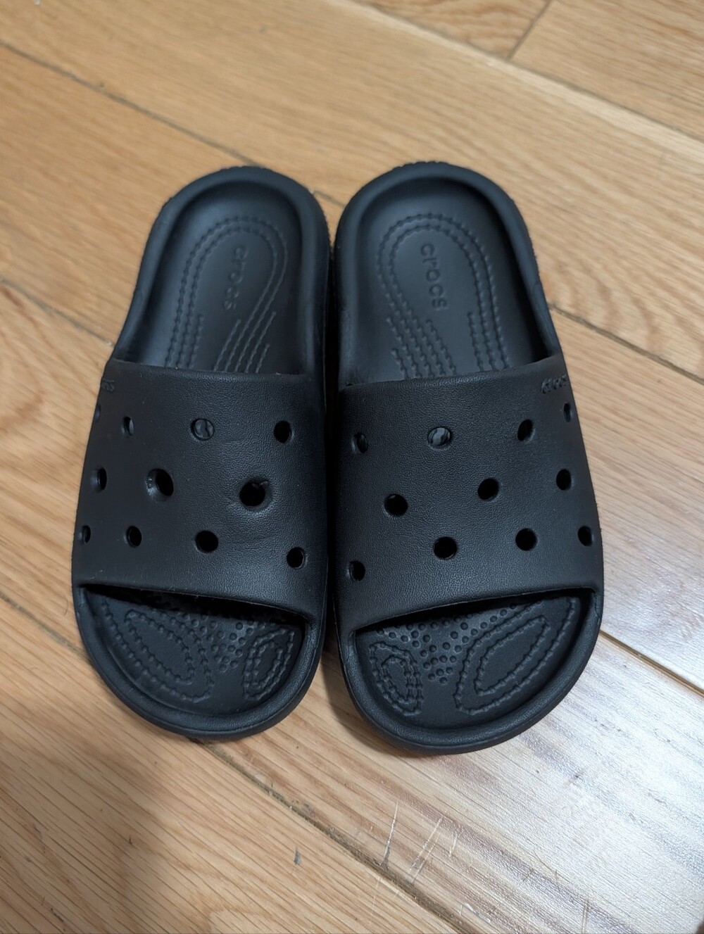 CROCS Kids Black Slide Sandals Unisex 13